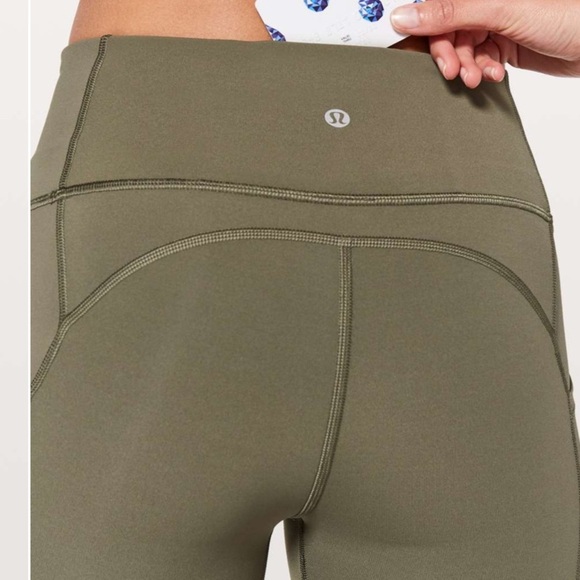Lululemon All The Right Places Crop Leggings in Army Green - Picture 6 of 8